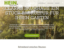 Tablet Screenshot of claras-baumhaus.de